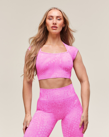 Adapt X Whitney Animal Seamless Crop Top