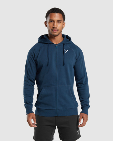 Crest Zip Up Hoodie