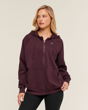 Training Fleece Oversized Zip Hoodie