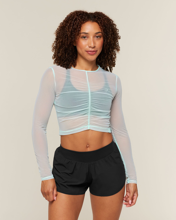 Hybrid Layers Long Sleeve Mesh Top