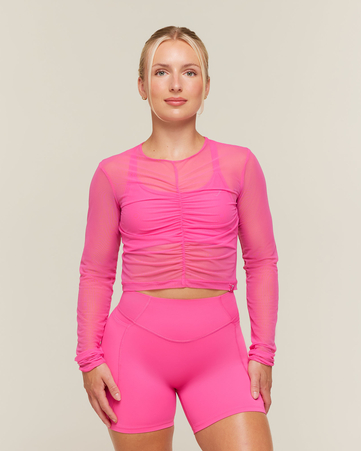 Hybrid Layers Long Sleeve Mesh Top
