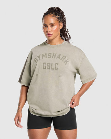 66 Washed Graphic Oversized T-Shirt