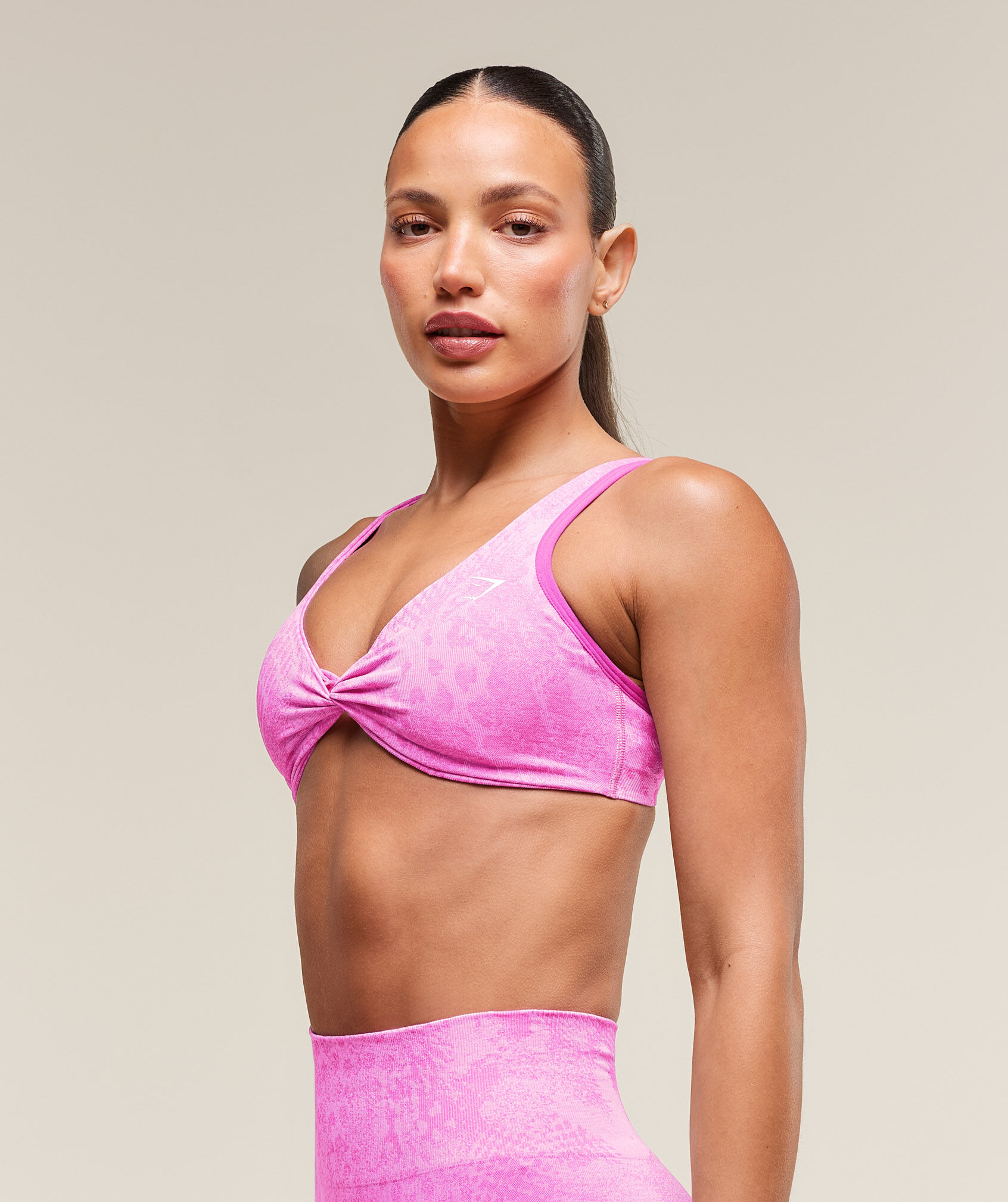 Adapt X Whitney Animal Seamless Twist Front Bra