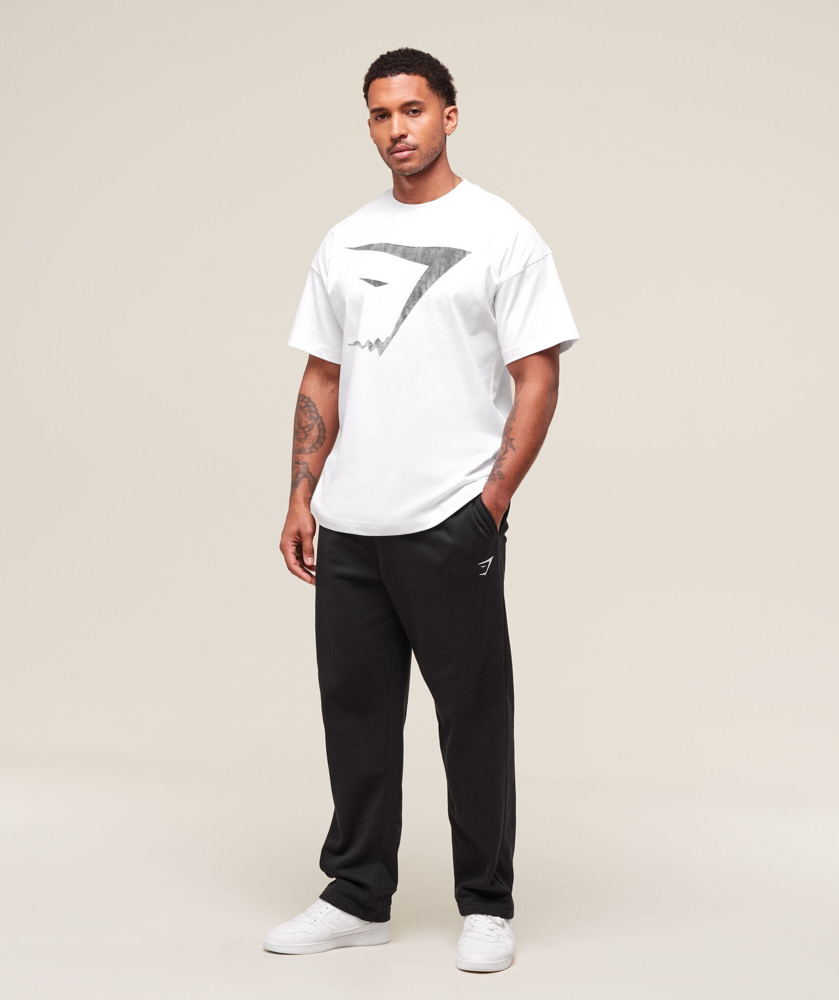 Sharkhead Metallic Back Graphic Tee