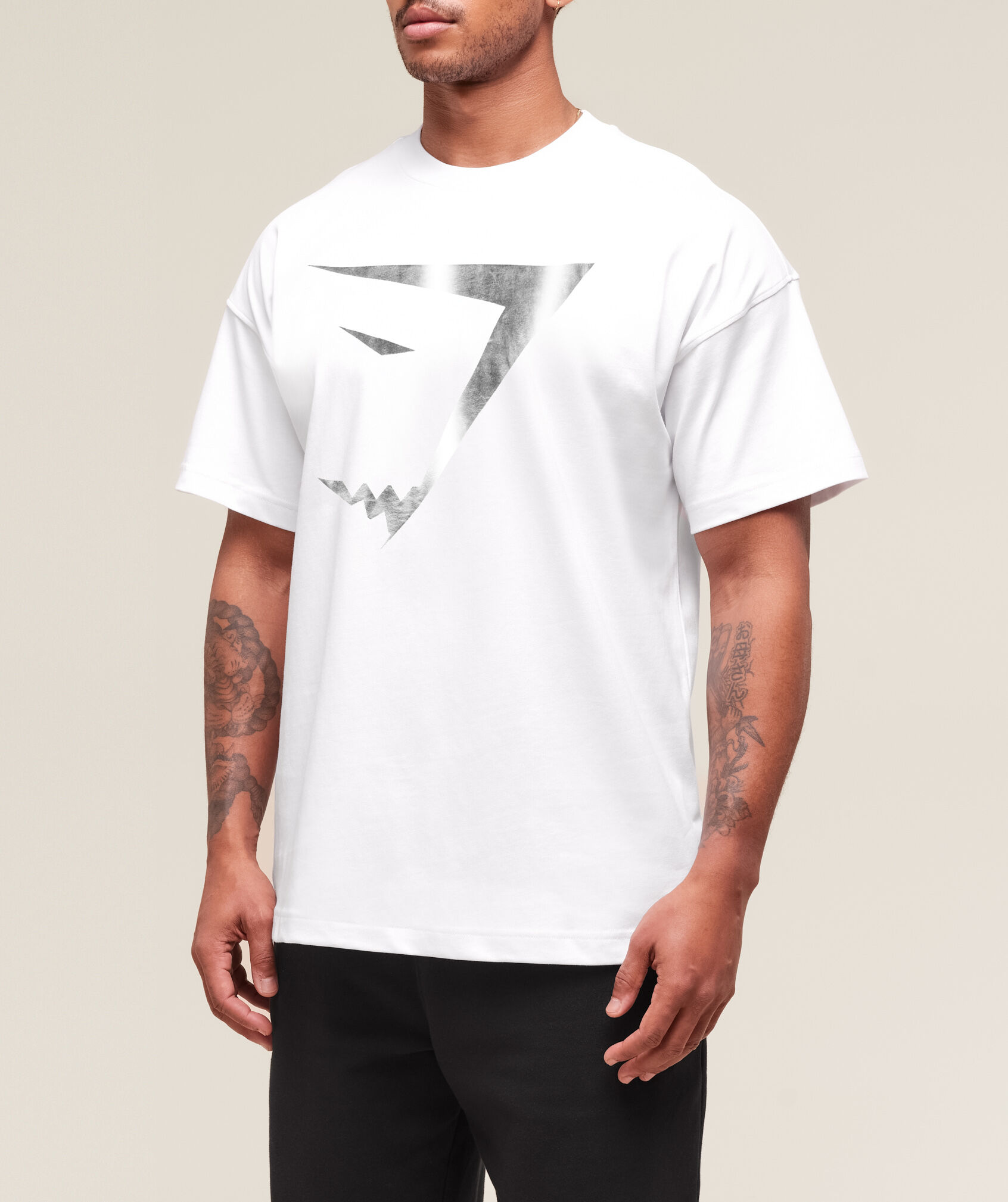 Sharkhead Metallic Back Graphic Tee