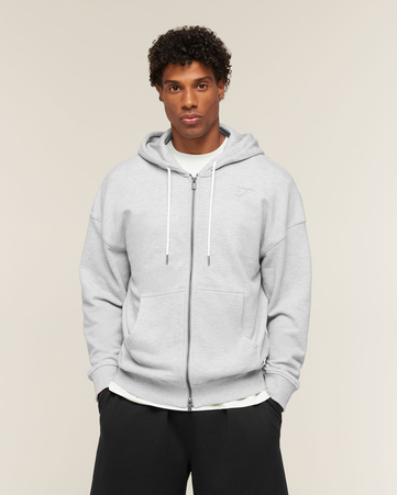 Campus Crest Zip Through Hoodie