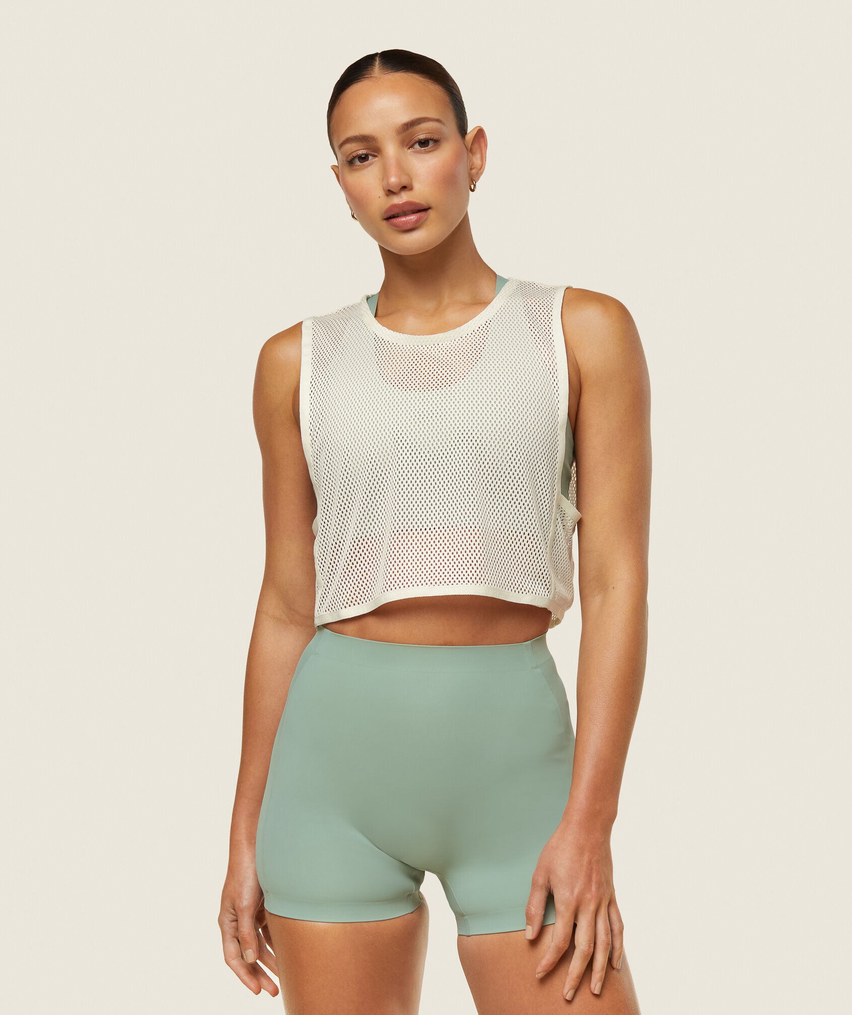 Everywear Cropped Mesh Tank