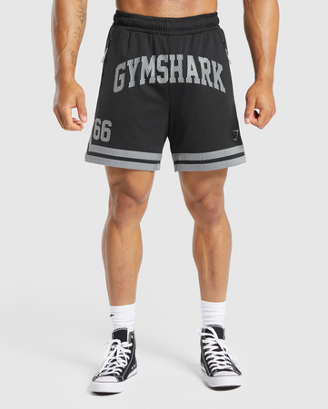 شورت بتصميم جامعي قماش شبكي