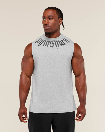 بلوزة بلا أكمام بنقشة غرافيكية باهتة