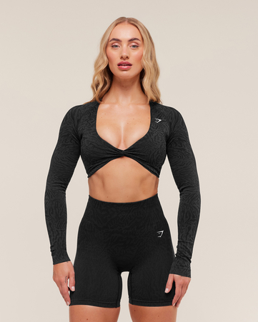 Adapt Animal Long Sleeve Crop Top