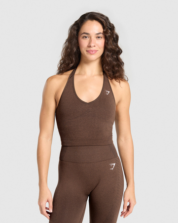 Vital Seamless Halter Neck Tank With Shelf