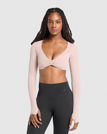Twist Front Long Sleeve Top