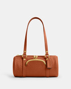The Coach Originals Textured Pebble Leather Kisslock Barrel Bag 28