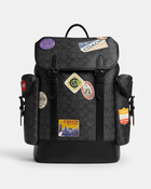 Hitch Backpack In Signature Canvas With Patches