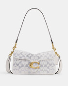Soft Crystal Signature Denim Tabby Shoulder Bag 26
