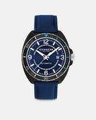 Charter 44 Mm Blk Case Blu Dial & Blu Lthr Strap