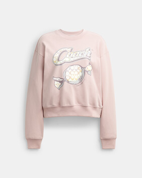 سويت شيرت بياقة ضيقة وشعار كوتش كاندي