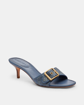Margot Sandal In Crystal Signature Denim