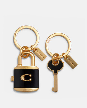 Lock And Key Bag Charm Key Ring