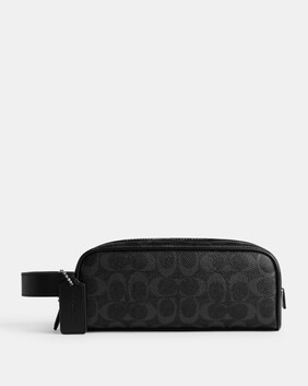 حقيبة صغيرة للسفر قماش قنب محفور بشعار الماركة