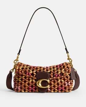 Tabby Shoulder Bag 26 With Wooden Beading
