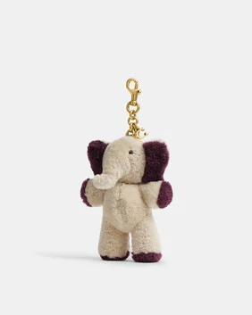 Ellie Elephant Plushie Bag Charm In Shearling