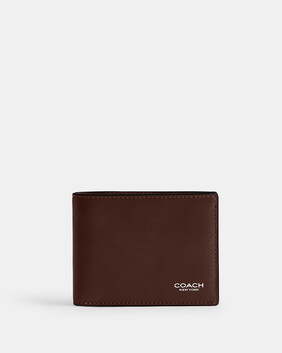 Slim Billfold Wallet In Natural Full-grain Leather