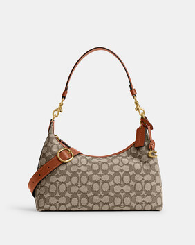 حقيبة كتف جولييت قماش جاكار بشعار الماركة