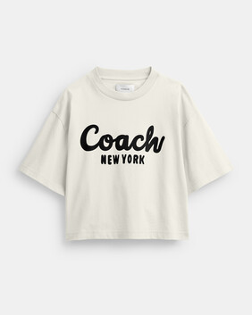 Cursive Signature Cropped T-shirt