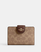 Medium Corner Zip Wallet In Signature Canvas