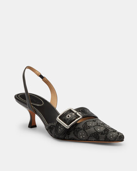 Margot Slingback In Crystal Signature Jacquard