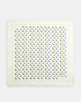 T-rex Print Silk Bandana