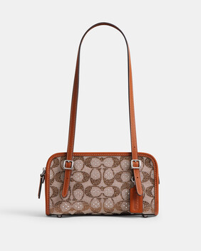 Swing Zip Bag 20 In Crystal Signature Jacquard