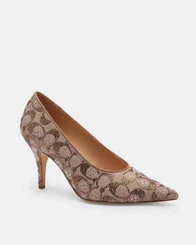 Daisy Pump In Crystal Signature Jacquard