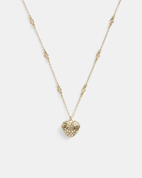 Quilted Signature Heart Pendant Necklace