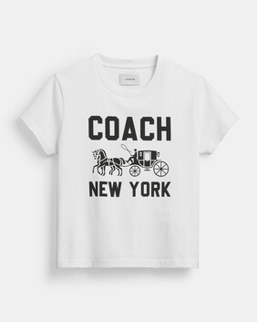 Horse And Carriage T-shirt In Organic Cotton