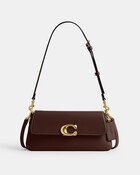 Refined Calf Leather Jet Shoulder Bag