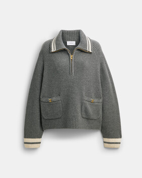 Heritage C Quarter Zip Knit Polo