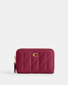 Essential Small Zip Around Card Case With Pillow Quilting