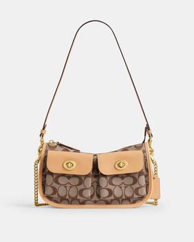 Twin Turnlock Waverly Bag In Signature Jacquard