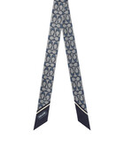 Vintage Signature Print Silk Skinny Scarf