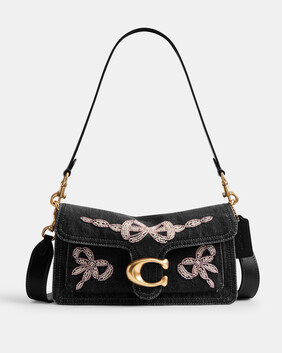 Tabby Shoulder Bag 26 With Beaded Bows