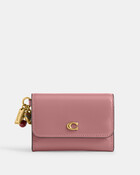 Spazzolato Leather Essential Flap Card Case With Charm