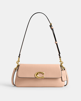 Refined Calf Leather Jet Shoulder Bag