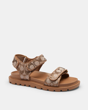 Brynn Sandal In Crystal Signature Jacquard