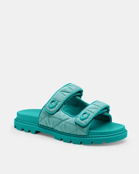 Sculpted C Double Band Sandal With Quilting