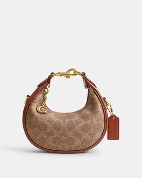 حقيبة جوني قماش قنب بشعار الماركة