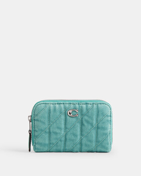 حافظة بطاقات إسنشال بتصميم مبطن وسحاب محيط