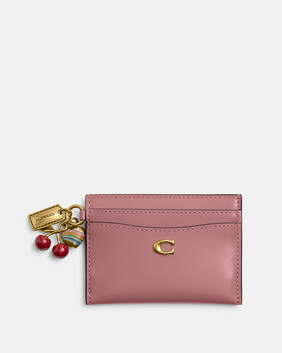 Spazzolato Leather Essential Card Case With Charm