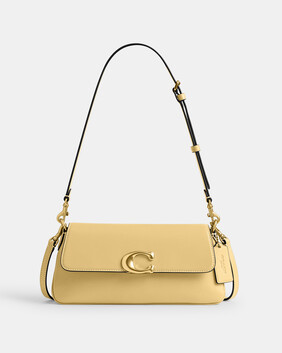 Refined Calf Leather Jet Shoulder Bag